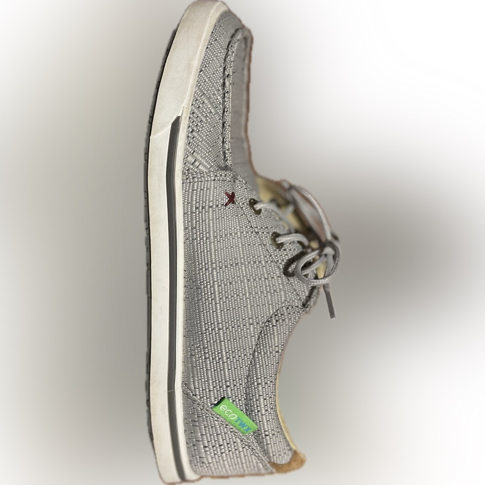 Twisted X Hooey Loper Shoes Womens 9 M Light Gray ecoTWX Tweed Low Cut Lace Up